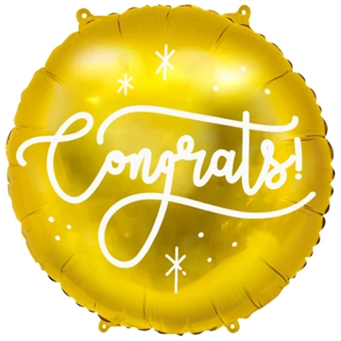 18" Congratulations Gold Foil Balloon