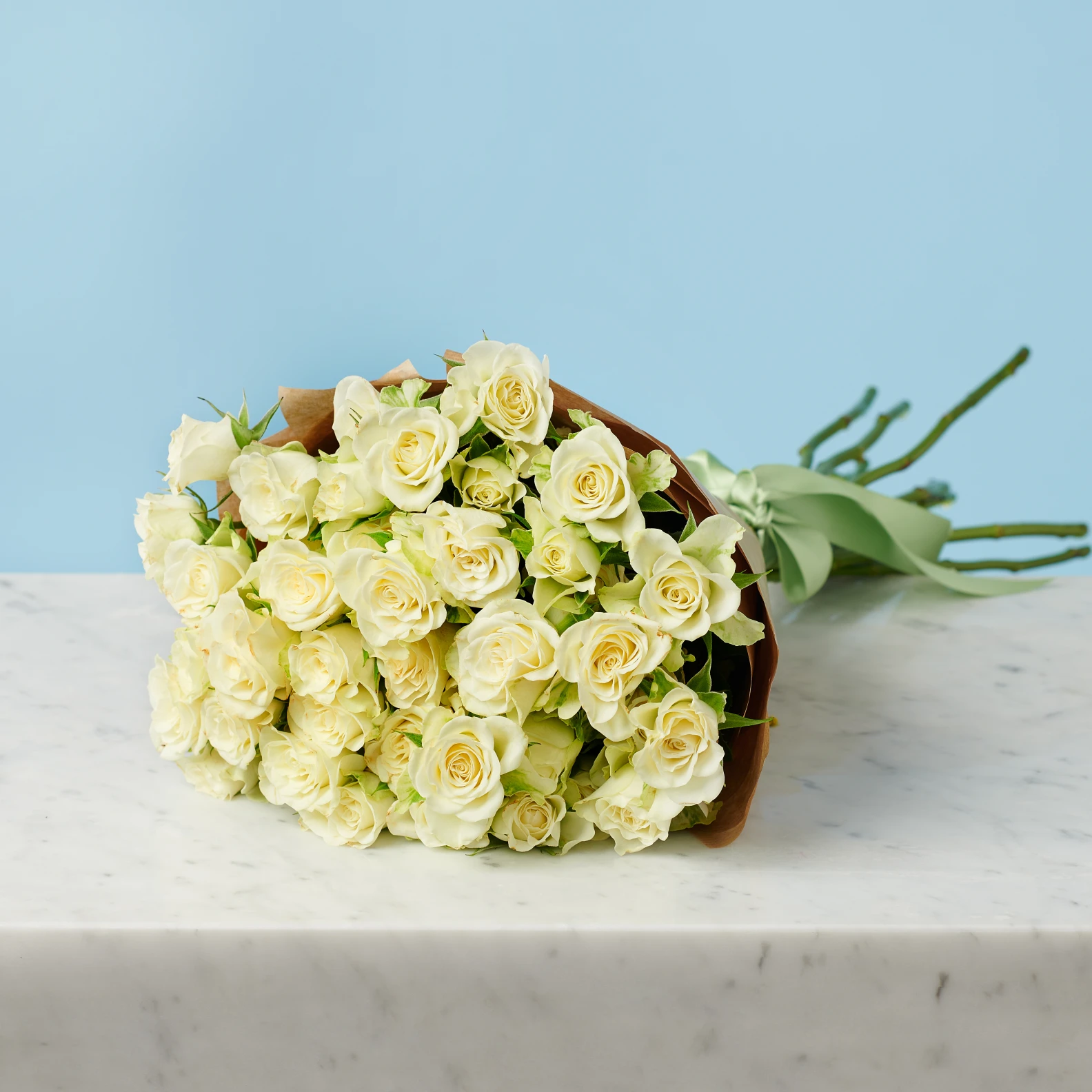 10 Spray White Roses - image №3