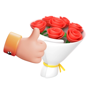 Image 100% fresh flowers,or we’ll replace the bouquet